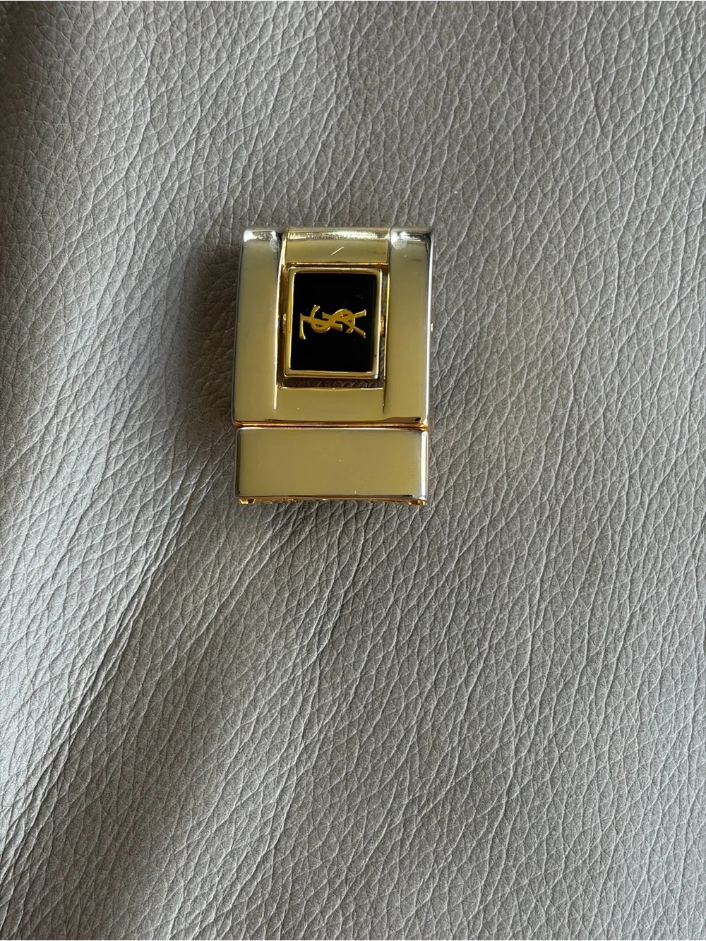 Yves Saint Laurent Belt Buckle Two Tone Replacement For Reversible 1” Belt Italy